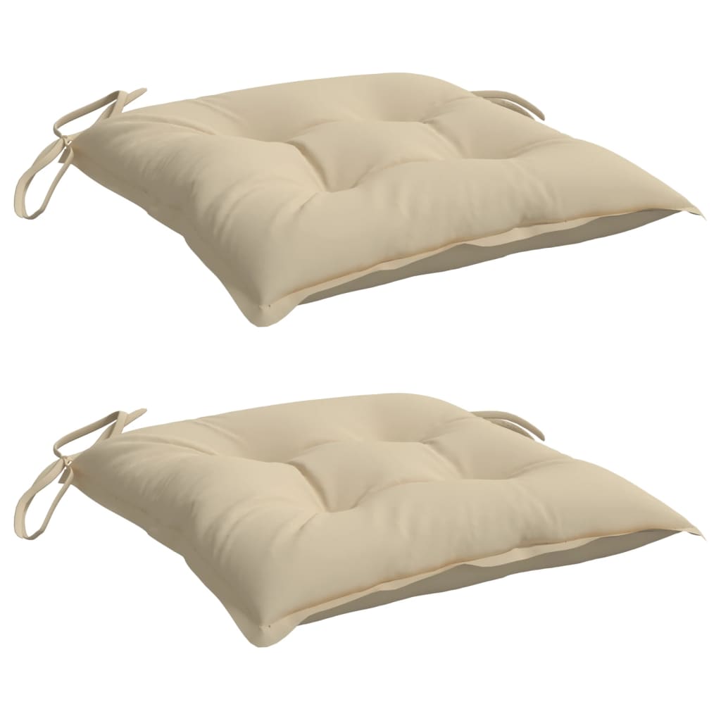 vidaXL Pallet Cushions 2 pcs Beige 19.7x19.7x2.8 Oxford Fabric