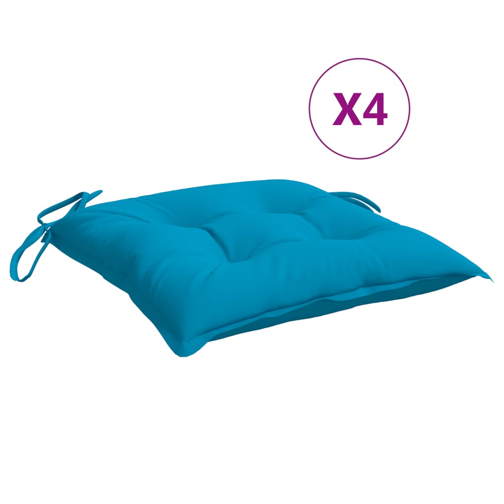 vidaXL Pallet Cushions 4 pcs Light Blue 19.7x19.7x2.8 Oxford Fabric
