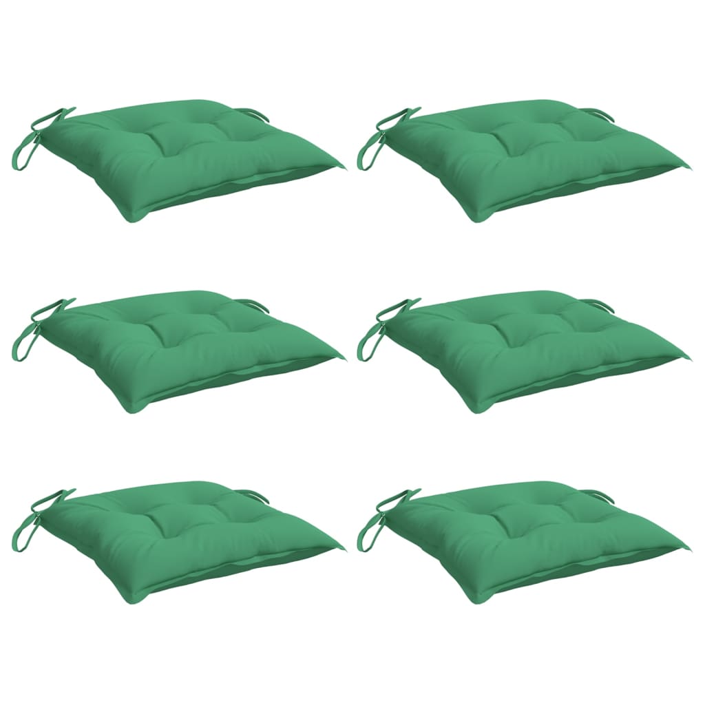 vidaXL Pallet Cushions 6 pcs Green 19.7x19.7x2.8 Oxford Fabric