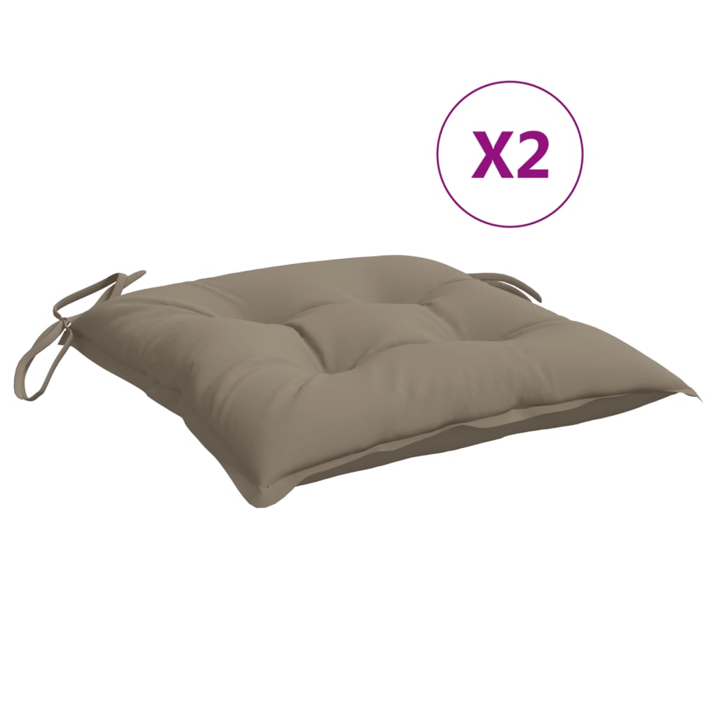 vidaXL Pallet Cushions 2 pcs Taupe 19.7x19.7x2.8 Oxford Fabric