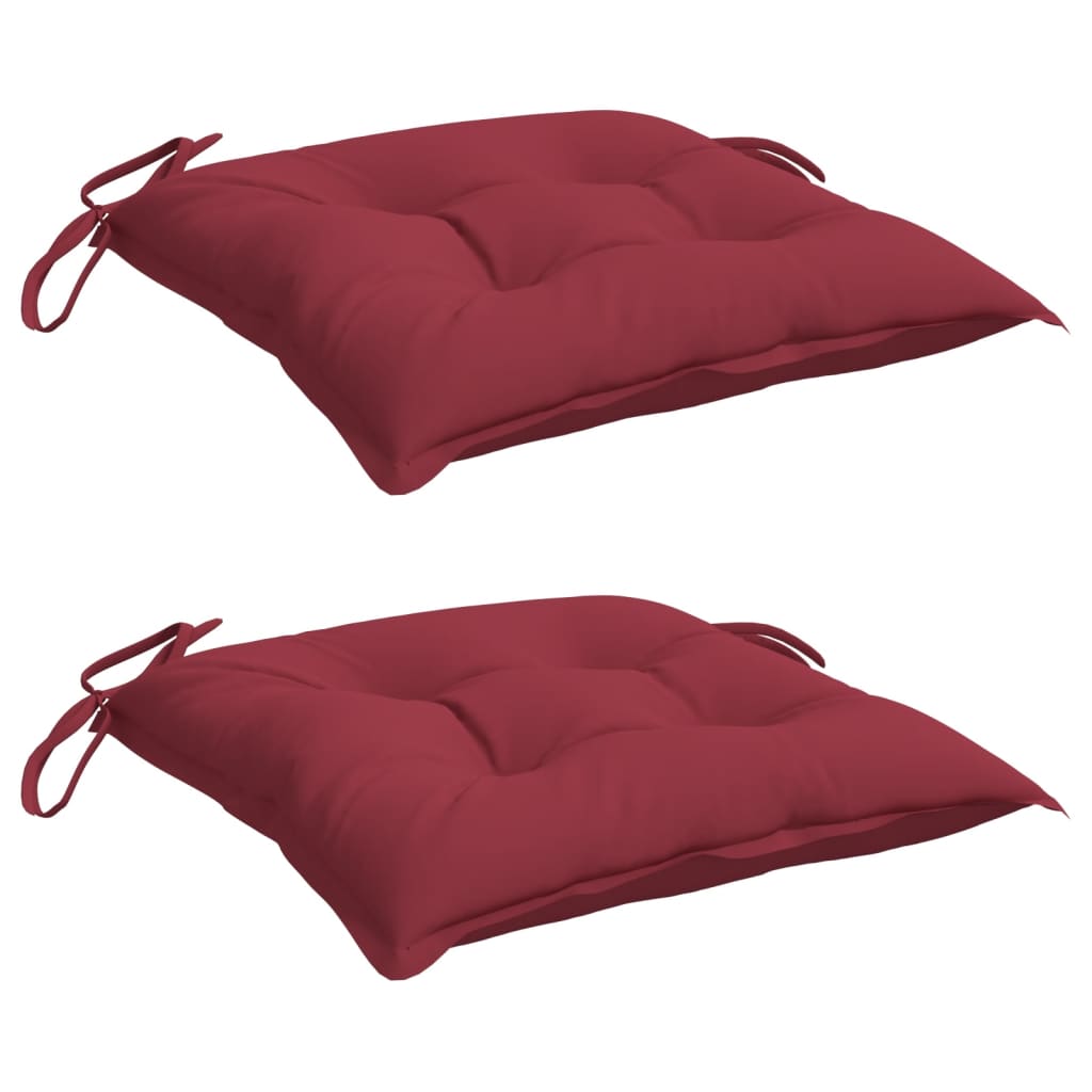 vidaXL Pallet Cushions 2 pcs Wine Red 19.7x19.7x2.8 Oxford Fabric