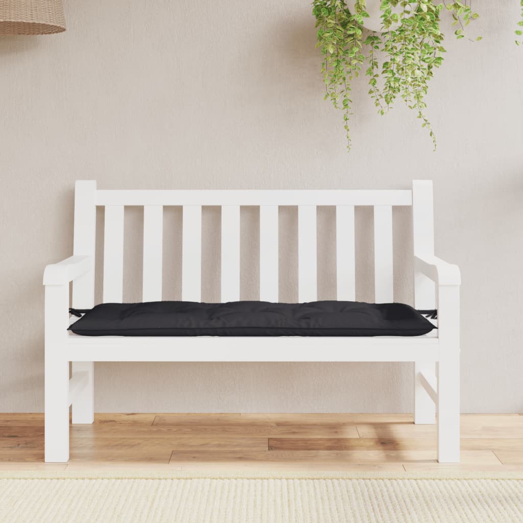 vidaXL Garden Bench Cushion Black 47.2x19.7x2.8 Oxford Fabric