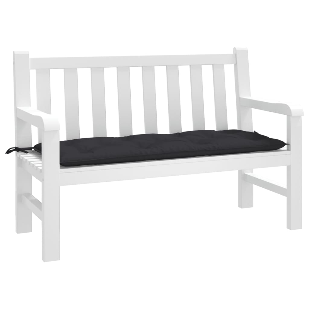 vidaXL Garden Bench Cushion Black 47.2x19.7x2.8 Oxford Fabric