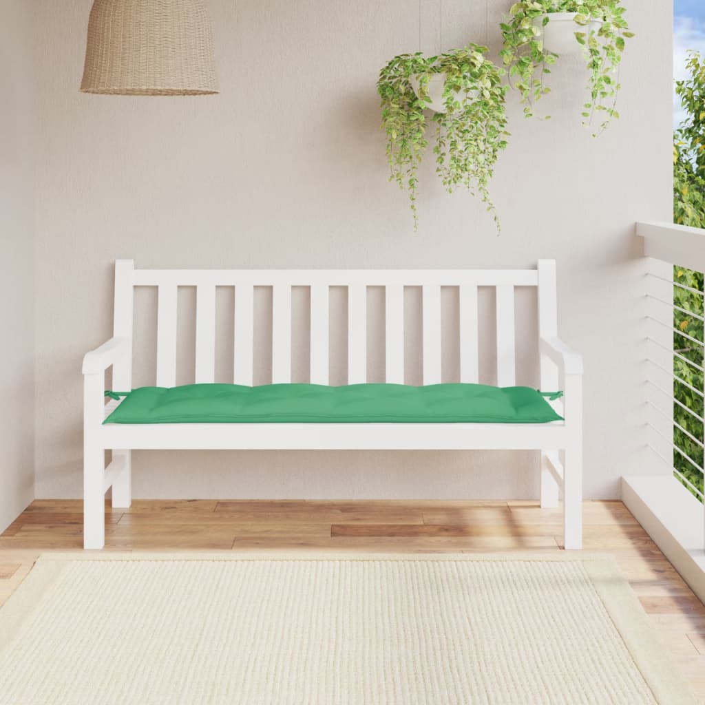 vidaXL Garden Bench Cushion Green 59.1x19.7x2.8 Oxford Fabric
