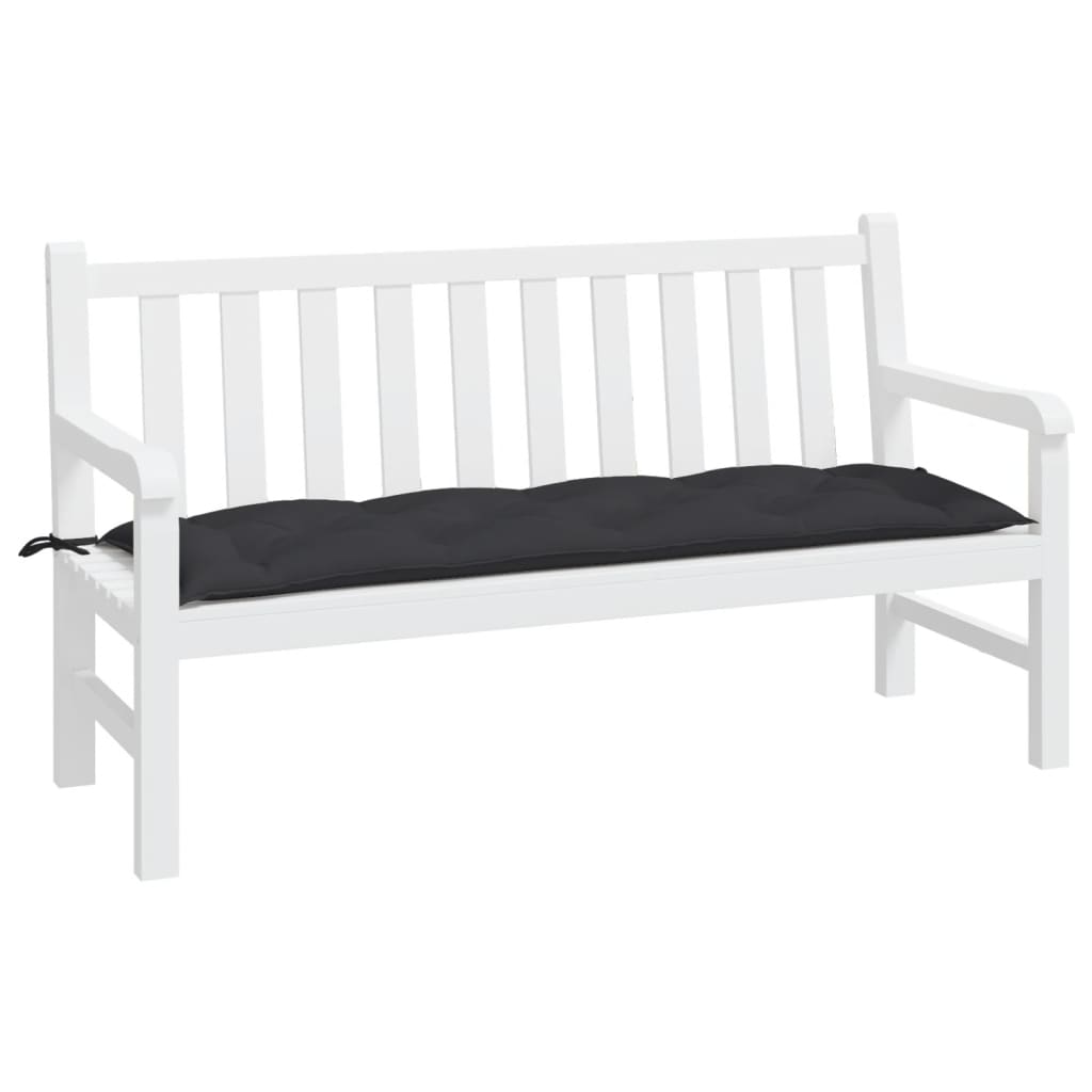 vidaXL Garden Bench Cushion Black 59.1x19.7x2.8 Oxford Fabric
