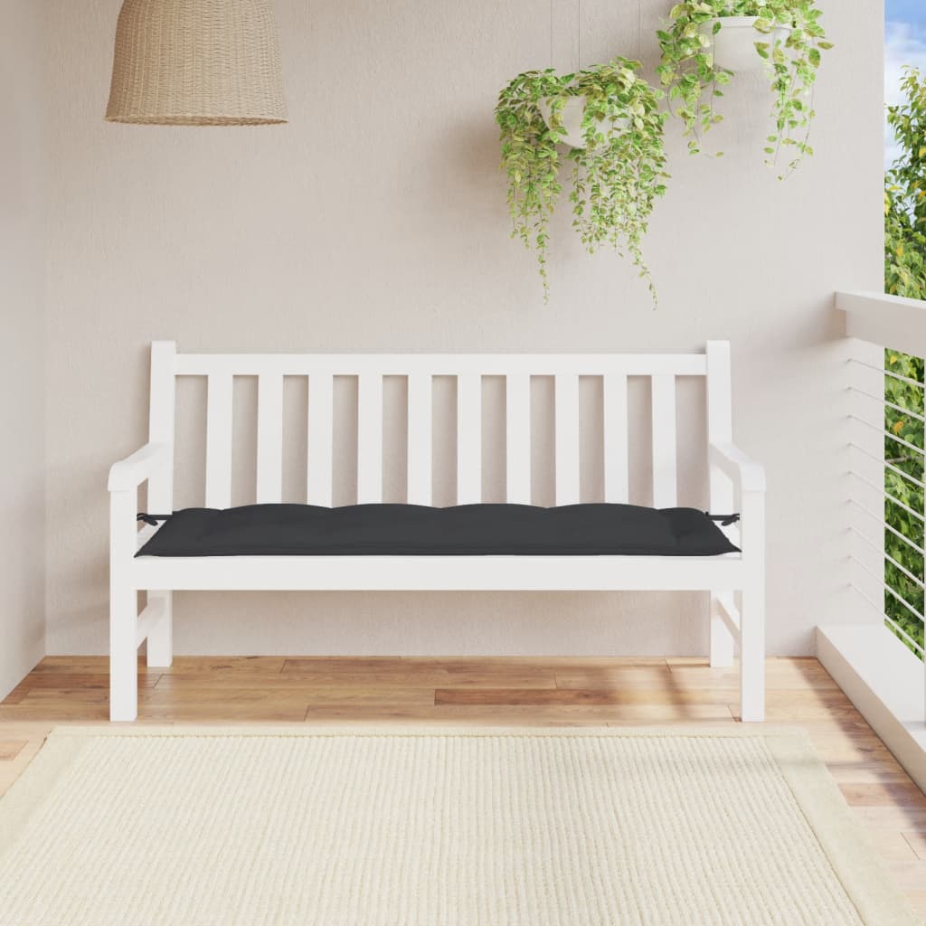 vidaXL Garden Bench Cushion Black 59.1x19.7x2.8 Oxford Fabric