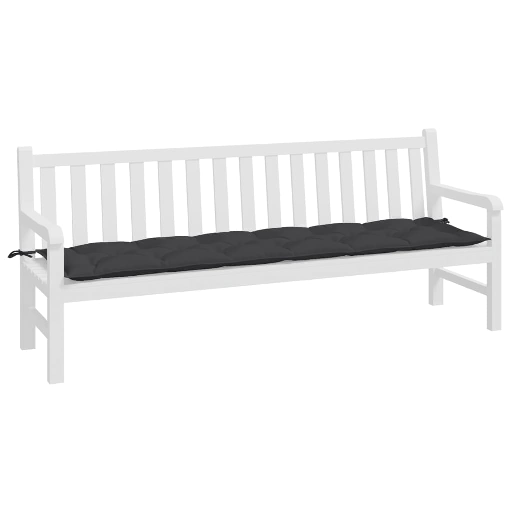 vidaXL Garden Bench Cushion Black 78.7x19.7x2.8 Oxford Fabric