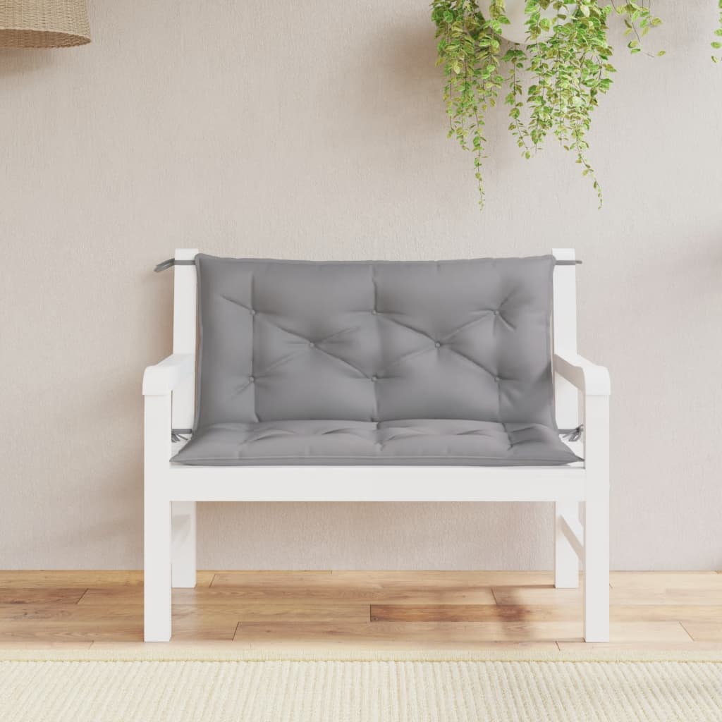 vidaXL Garden Bench Cushions 2pcs Gray 39.4x19.7x2.8 Oxford Fabric