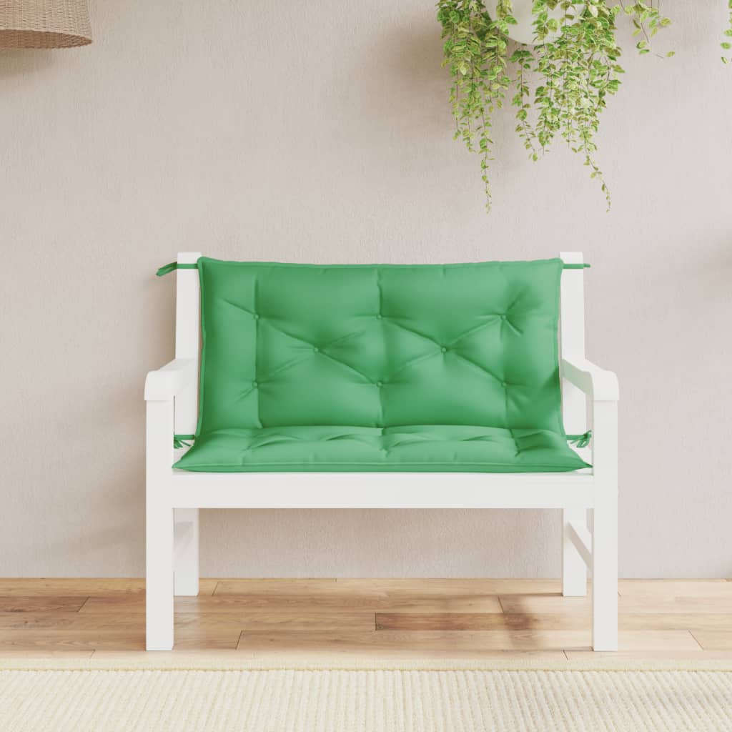 vidaXL Garden Bench Cushions 2pcs Green 39.4x19.7x2.8 Oxford Fabric