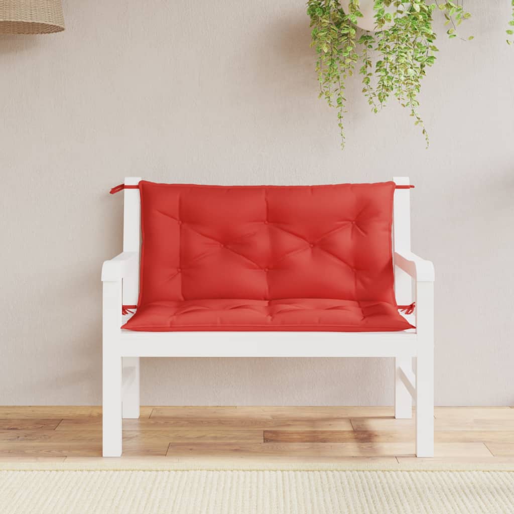 vidaXL Garden Bench Cushions 2 pcs Red 39.4x19.7x2.8 Oxford Fabric