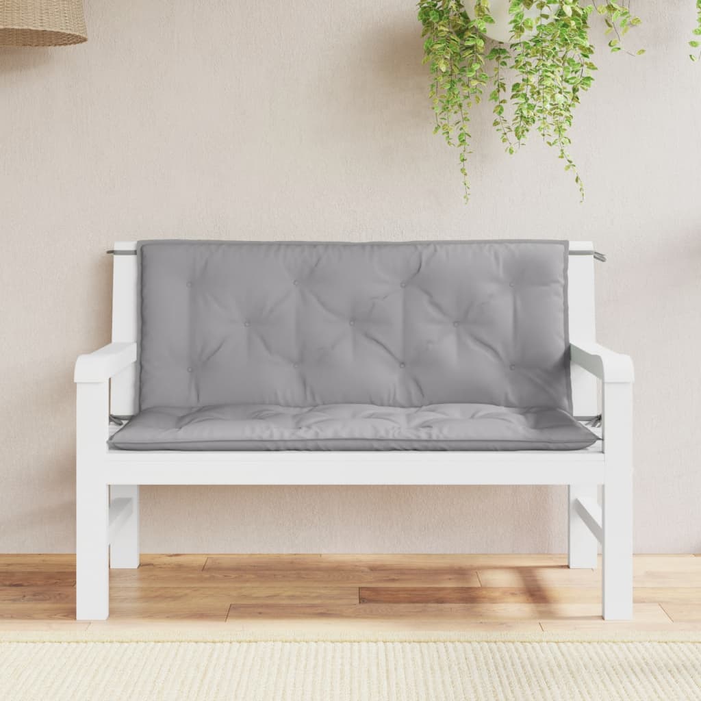 Vidaxl Garden Bench Cushions 2Pcs Gray 47.2X19.7X2.8 Oxford Fabric