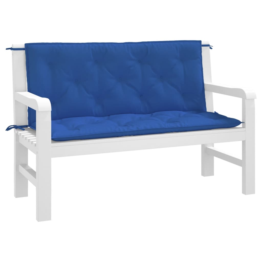 vidaXL Garden Bench Cushions 2 pcs Blue 47.2x19.7x2.8 Oxford Fabric