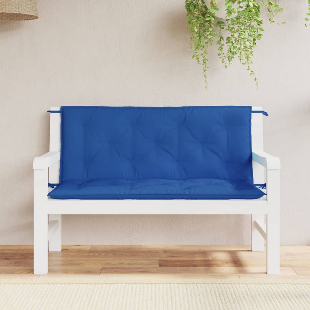 vidaXL Garden Bench Cushions 2 pcs Blue 47.2x19.7x2.8 Oxford Fabric