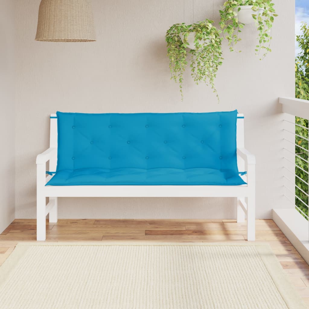 vidaXL Garden Bench Cushions 2 pcs Light Blue 59.1x19.7x2.8 Oxford Fabric