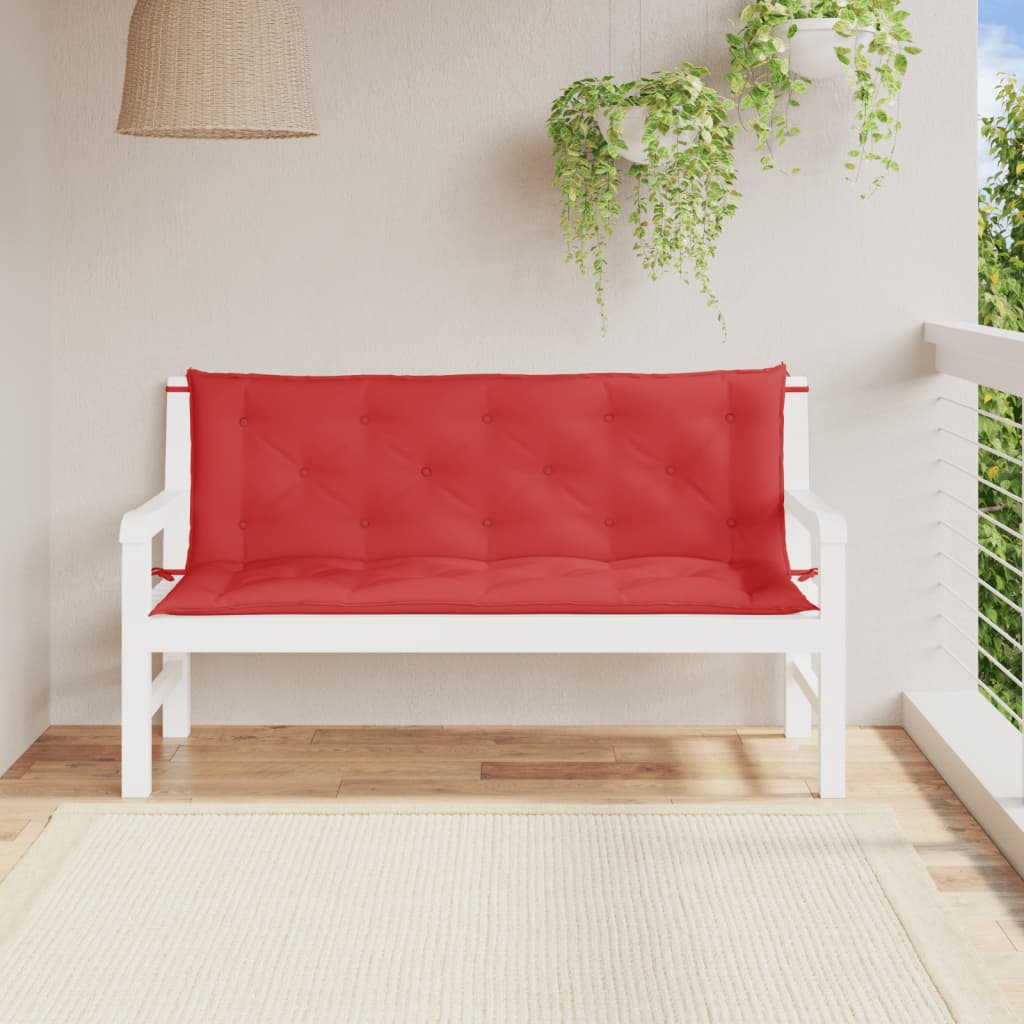 vidaXL Garden Bench Cushions 2 pcs Red 59.1x19.7x2.8 Oxford Fabric