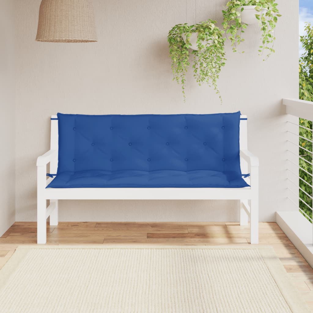vidaXL Garden Bench Cushions 2 pcs Blue 59.1x19.7x2.8 Oxford Fabric