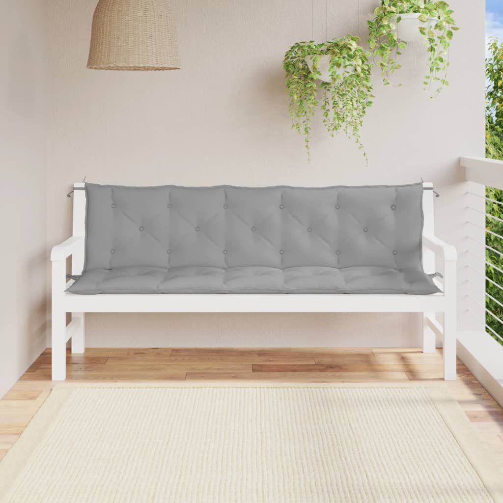 vidaXL Garden Bench Cushions 2pcs Gray 70.9x19.7x2.8 Oxford Fabric