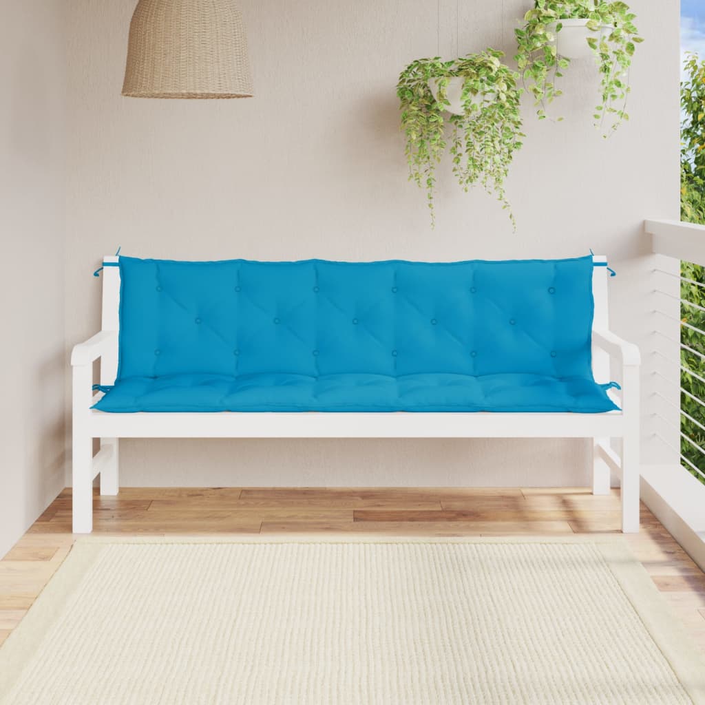 vidaXL Garden Bench Cushions 2 pcs Light Blue 70.9x19.7x2.8 Oxford Fabric