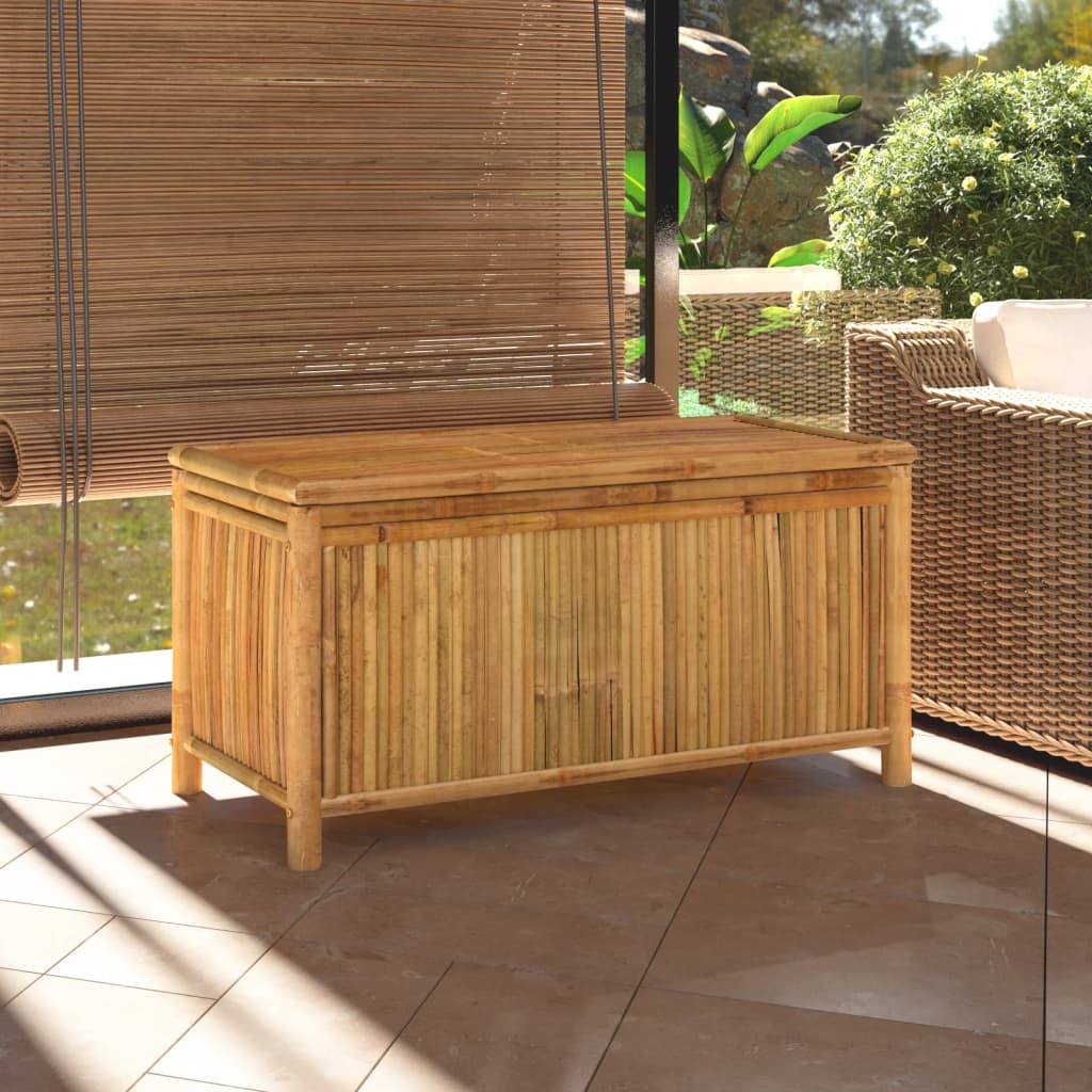 vidaXL Patio Storage Box 43.3x20.5x21.7 Bamboo