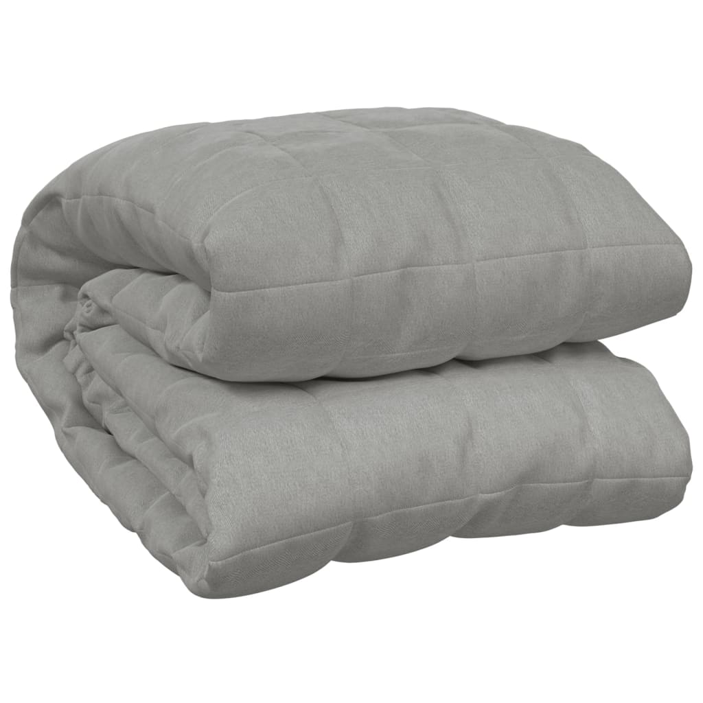 vidaXL Weighted Blanket Gray 86.6''x90.6''24.3 lb Fabric