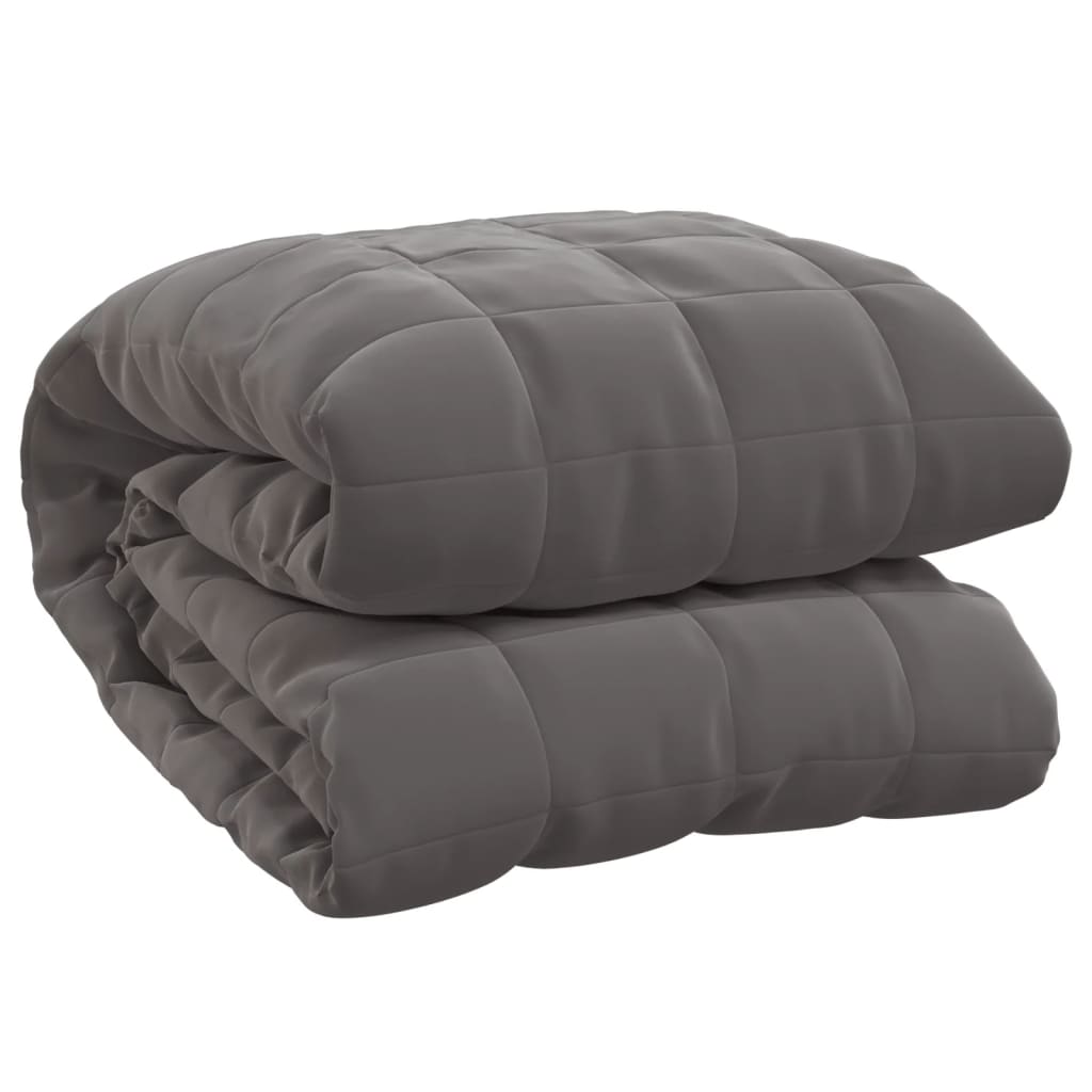 vidaXL Weighted Blanket Gray 86.6''x94.5'' 33.1 lb Fabric