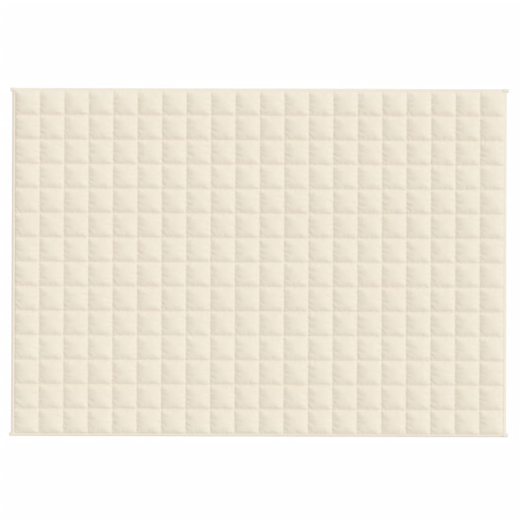 vidaXL Weighted Blanket Light Cream 55.1''x78.7'' 22 lb Fabric