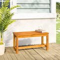 vidaXL Patio Bench 31.5x13.8x17.7 Solid Wood Acacia