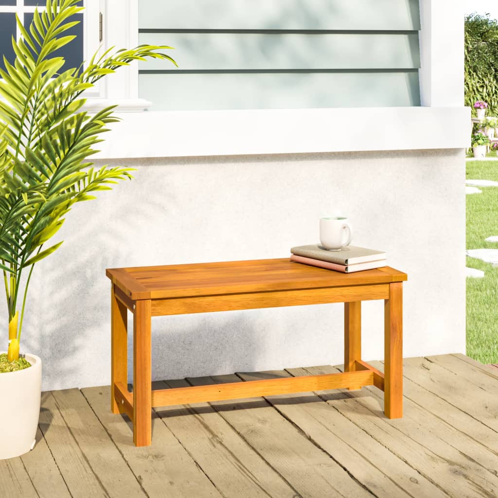 vidaXL Patio Bench 31.5x13.8x17.7 Solid Wood Acacia
