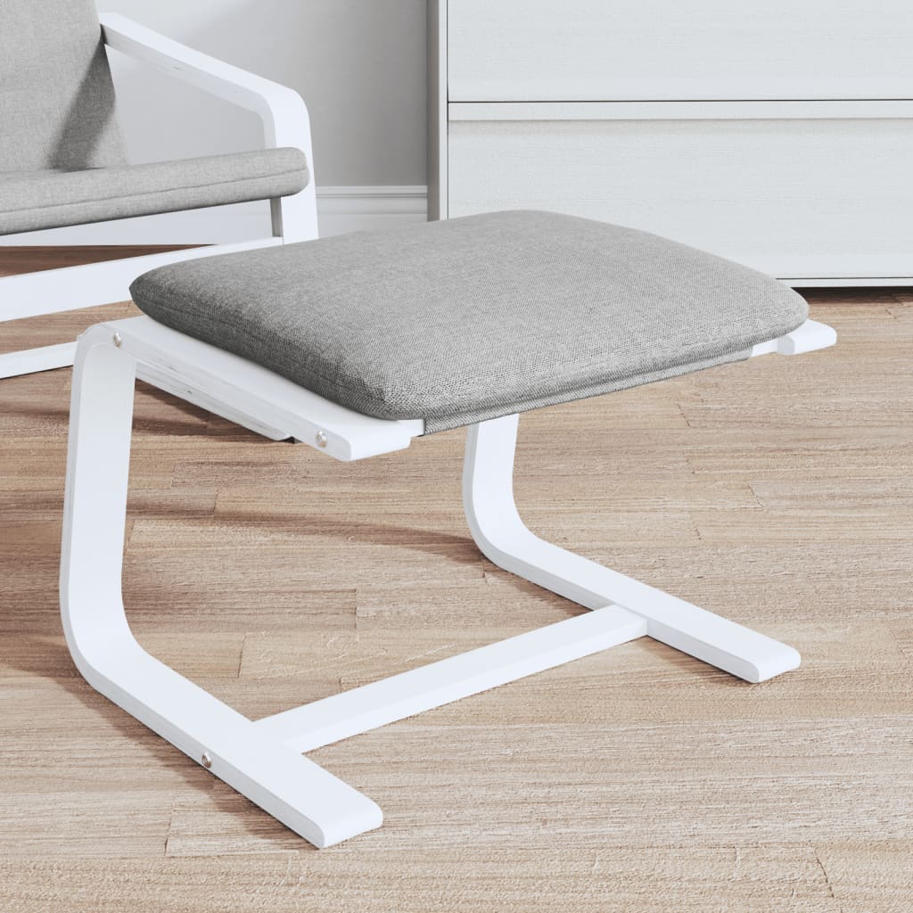 vidaXL Footstool Light Gray 20.1''x16.1''x15.7'' Fabric