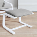 vidaXL Footstool Light Gray 20.1''x16.1''x15.7'' Fabric