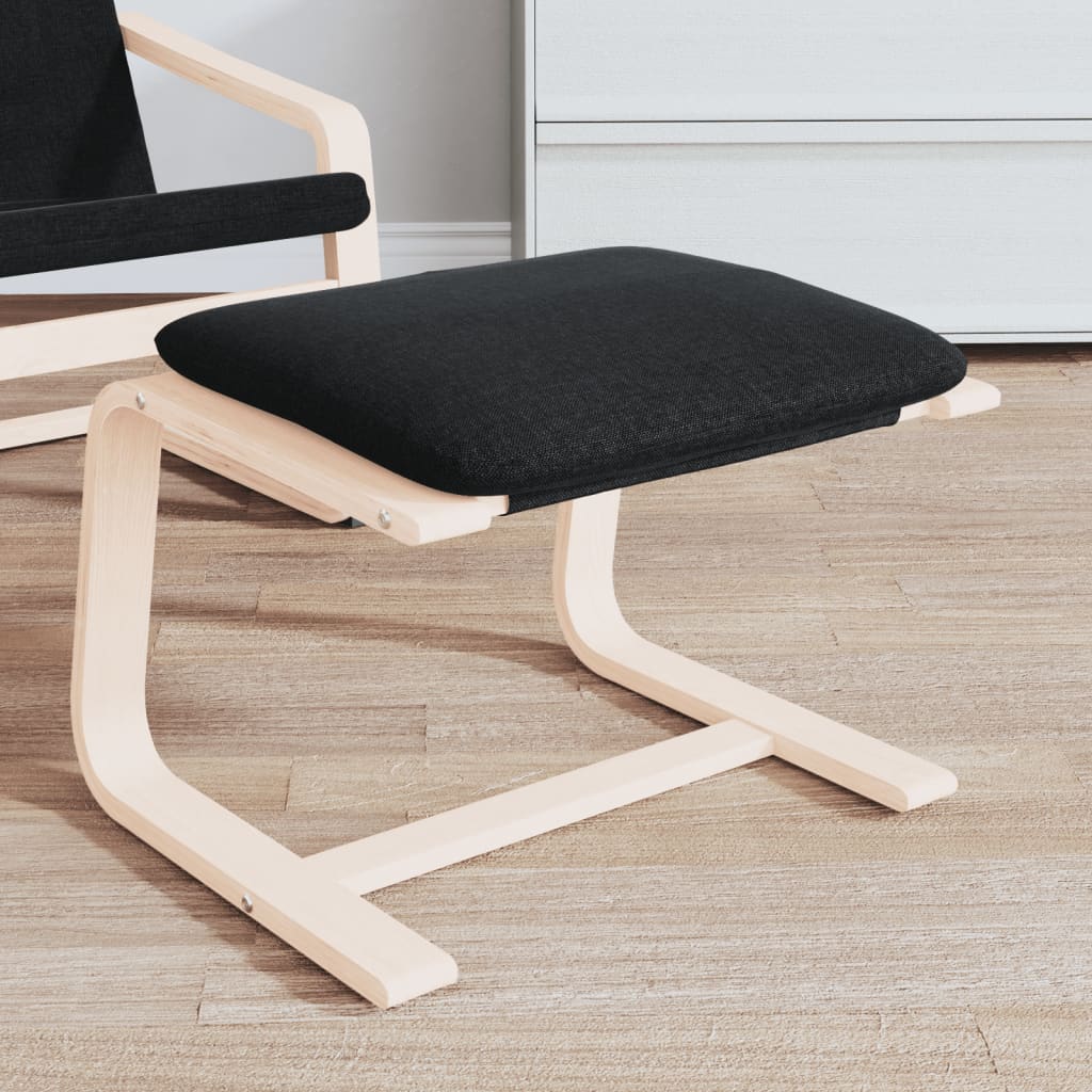 vidaXL Footstool Black 20.1x16.1x15.7 Fabric