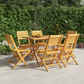 vidaXL Folding Patio Chairs 6 pcs 18.5x24.4x35.4 Solid Wood Teak
