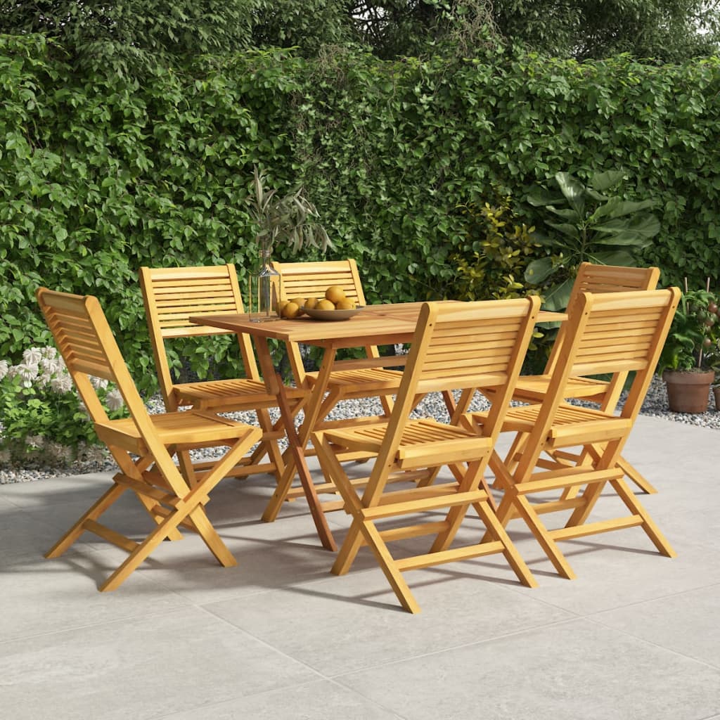 vidaXL Folding Patio Chairs 6 pcs 18.5x24.4x35.4 Solid Wood Teak