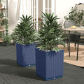 vidaXL Planters 2 pcs Dark Gray 11.8x11.8x14.6 Polypropylene