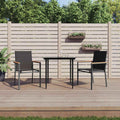 vidaXL Patio Chairs 2 pcs Black 21.7x24.2x35.4 Textilene and Steel