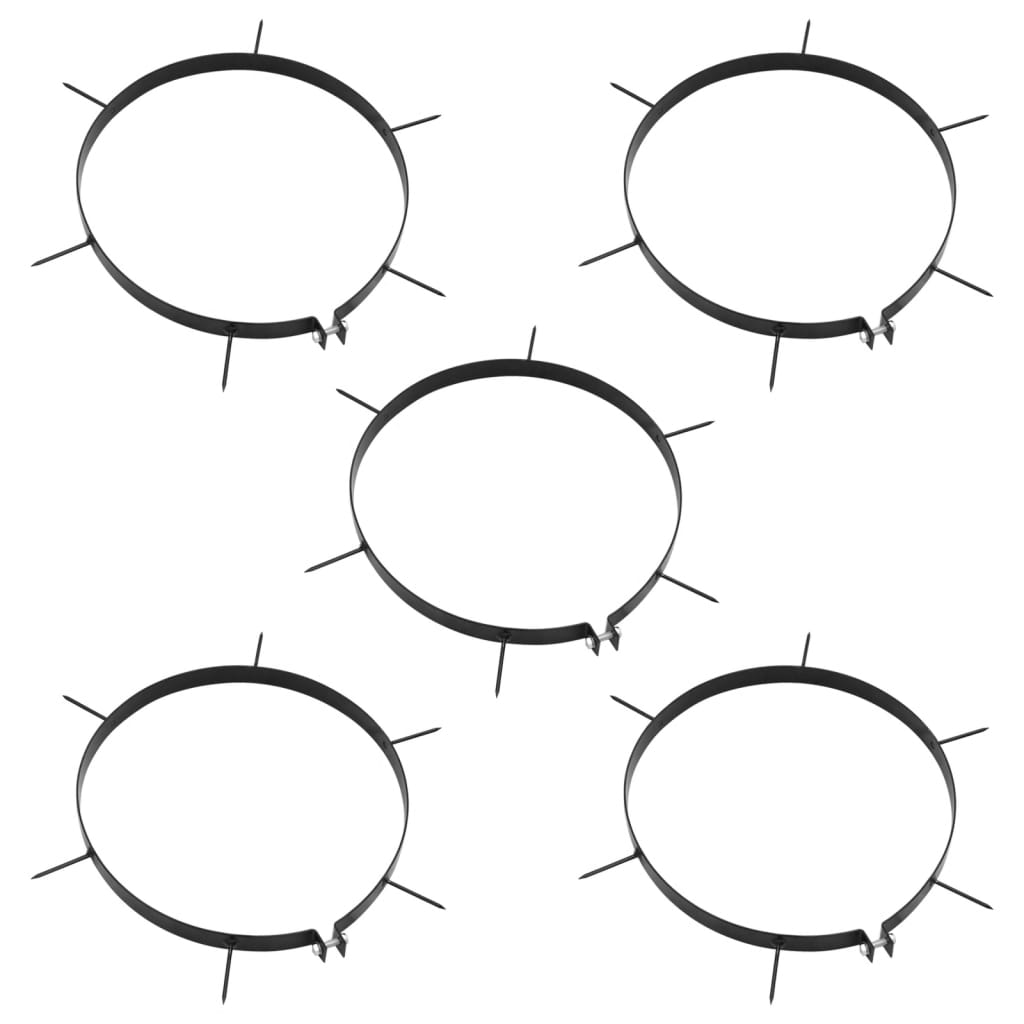 vidaXL Lawn Aerator Clamps 5 pcs with Spikes  11.8 Iron