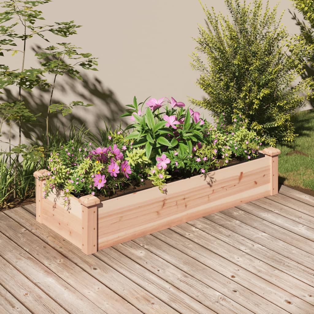 vidaXL Garden Raised Bed with Liner 47.2x17.7x9.8 Solid Wood Fir