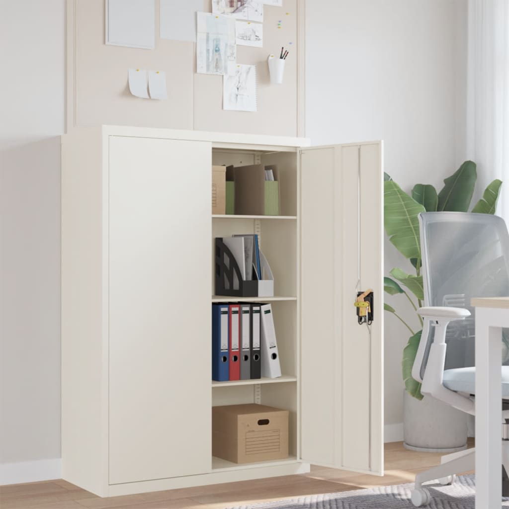 vidaXL File Cabinet White 35.4''x15.7''x55.1'' Steel
