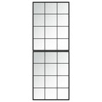 Vidaxl Rectangular Wall Mirrors - 2 Pcs Black Metal For Living Room/Bathroom, Easy-Mount, Classic Design, Space-Saving Decor