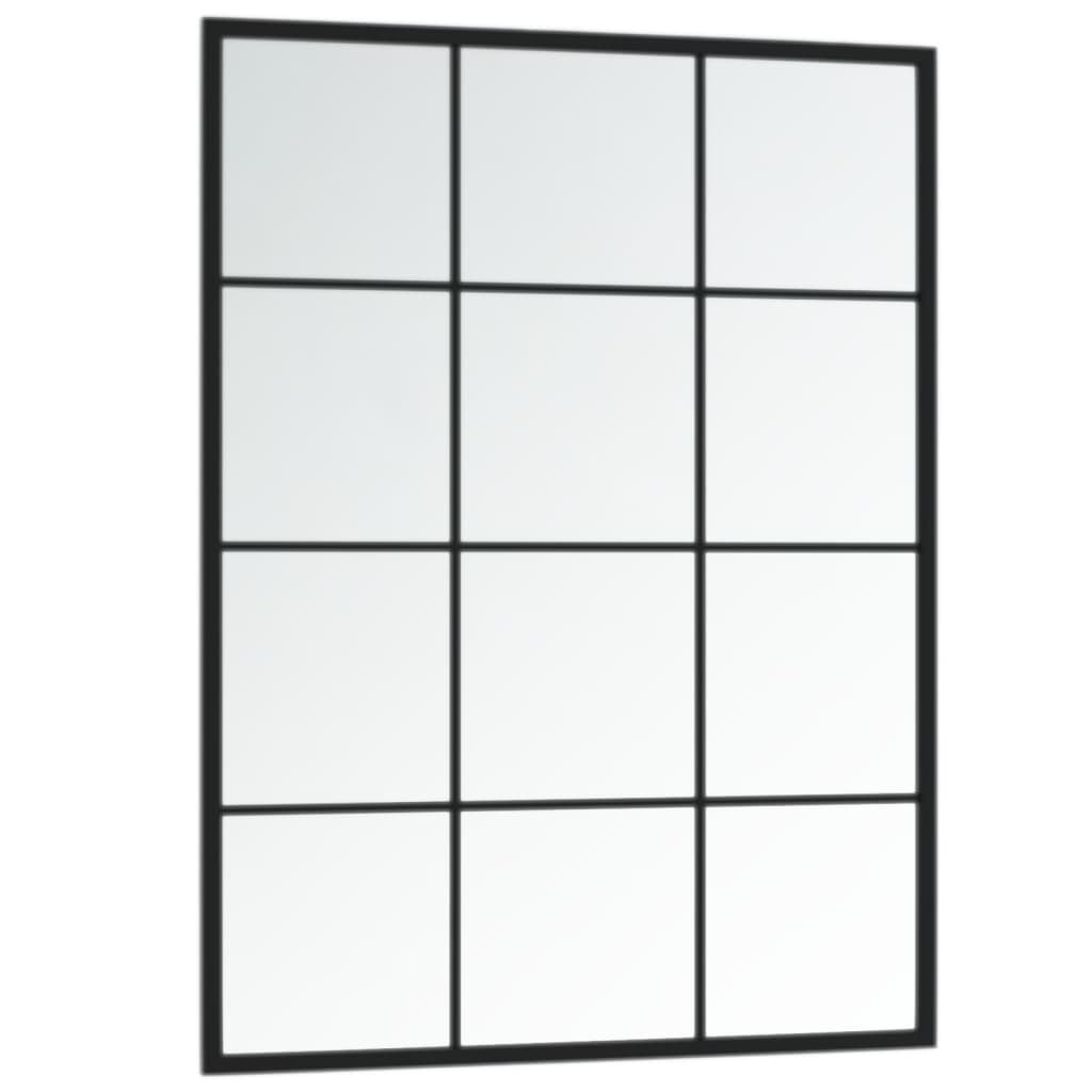 Vidaxl 3-Piece Black Metal Framed Wall Mirrors - Modern Decorative Mirrors For Bathroom/Living Room With Easy Hook Installation, 31.5 X 23.6 Inches Per Piece, Durable Glass