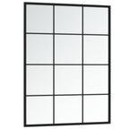 Vidaxl 3-Piece Black Metal Framed Wall Mirrors - Modern Decorative Mirrors For Bathroom/Living Room With Easy Hook Installation, 31.5 X 23.6 Inches Per Piece, Durable Glass