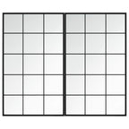 Vidaxl Wall Mirrors 2 Pcs Black 100X60Cm Metal
