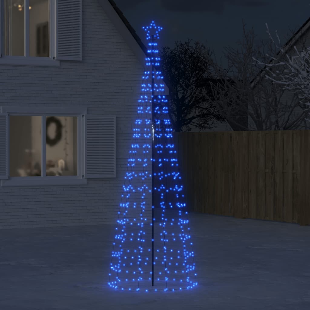 Vidaxl Christmas Tree Light With 570 Blue Leds - Outdoor Suitable, Customizable Design, 8 Lighting Effects, Energy-Efficient, Simple Assembly