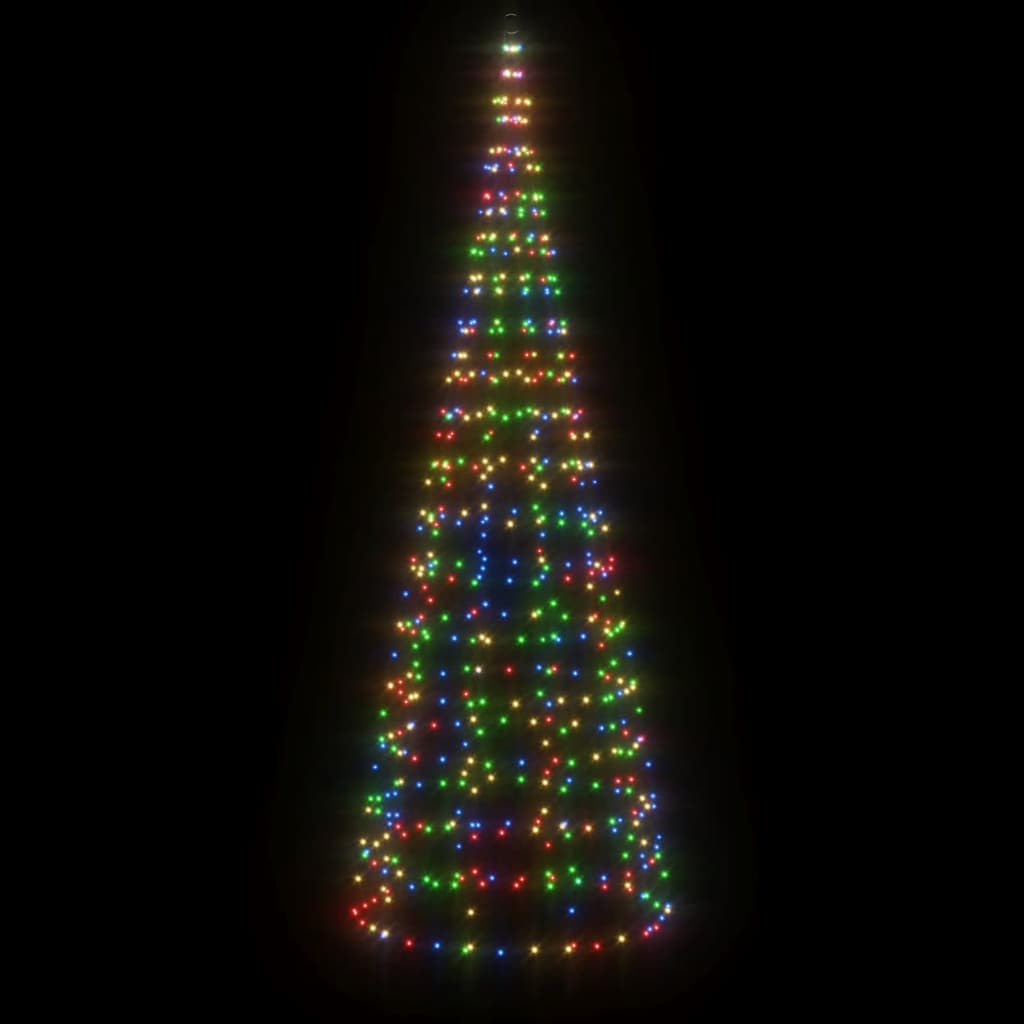 Vidaxl 10 Ft Christmas Cone Tree Light, Indoor & Outdoor Decoration With 8 Light Effects, 570 Led Colorful Light, Compact-Design Holiday Decor