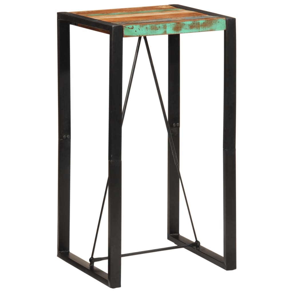 vidaXL Bar Table 23.6x21.7x43.3 Solid Wood Reclaimed
