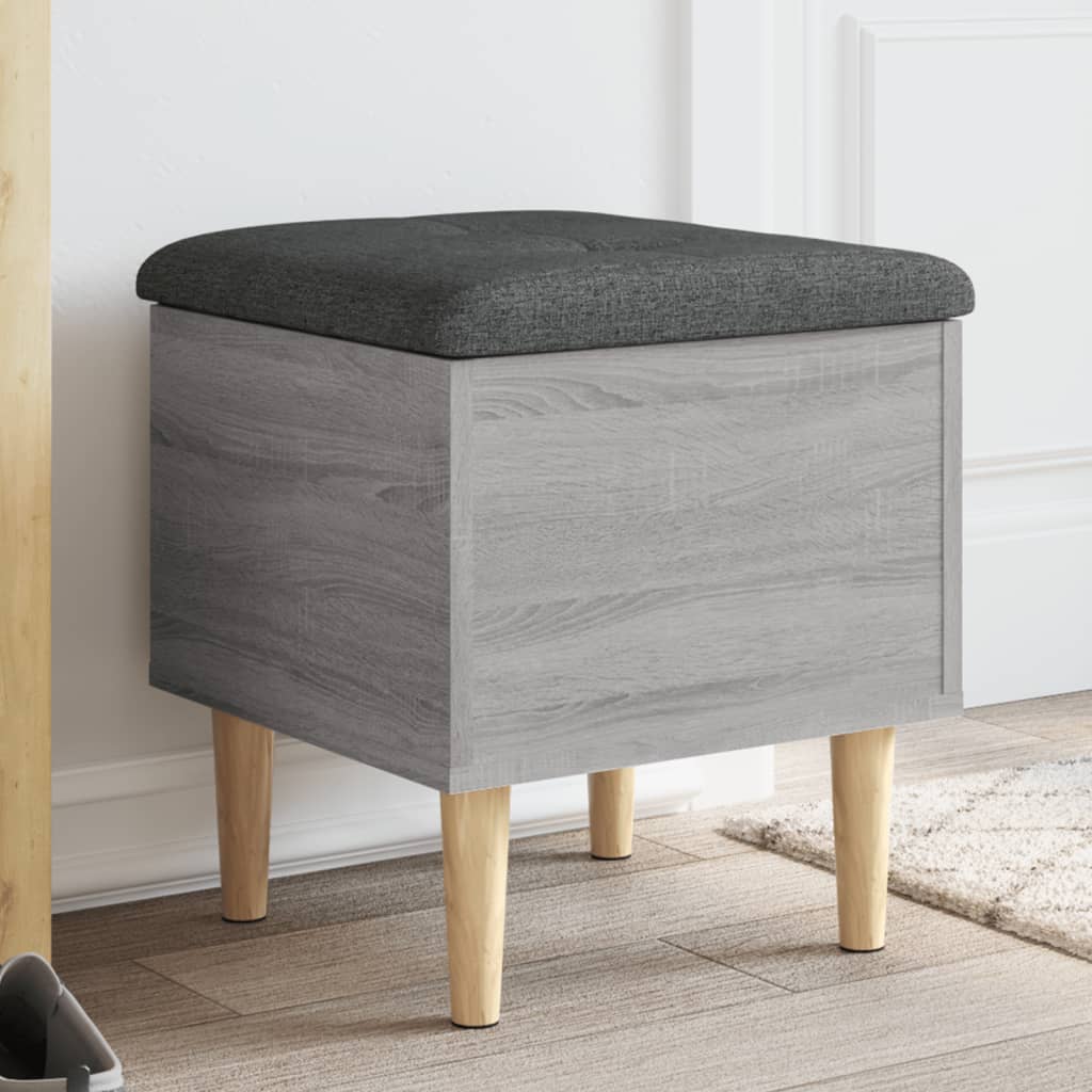 vidaXL Storage Bench Grey Sonoma Engineered wood Standard Storage Bench
