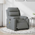 Vidaxl Electric Massage Recliner Chair Dark Gray Fabric
