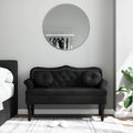 vidaXL Bench with Cushions Black 47.4x25.6x29.5 Velvet