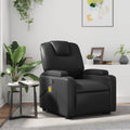 vidaXL Massage Recliner Chair Black Faux Leather