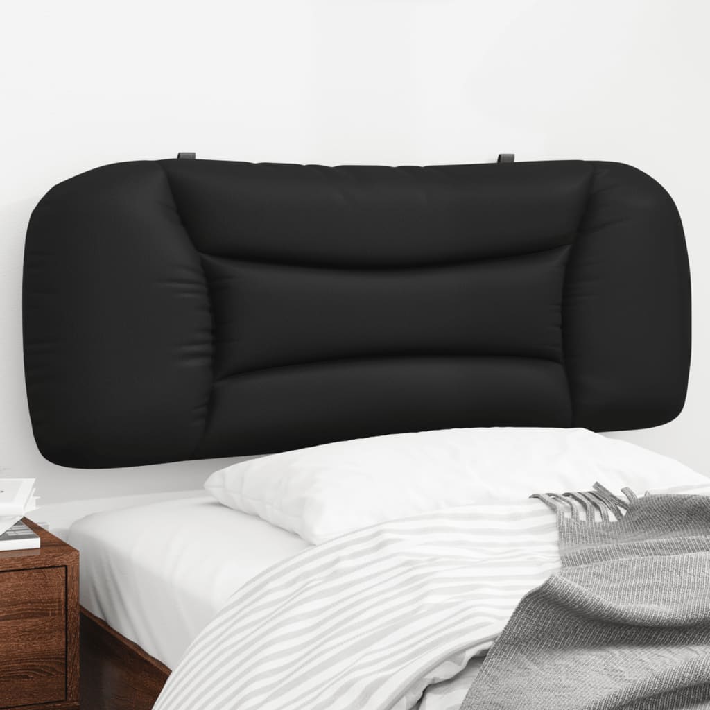 Vidaxl Black Faux Leather Headboard Cushion 39.4&quot; - Upholstered Pillow With Zipper, Easy Clean, And Supportive Pp Fill For Bedroom Wall Mount/Bed Frame